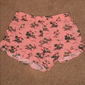 Forever 21 - Pink Flamingo Print Shorts
